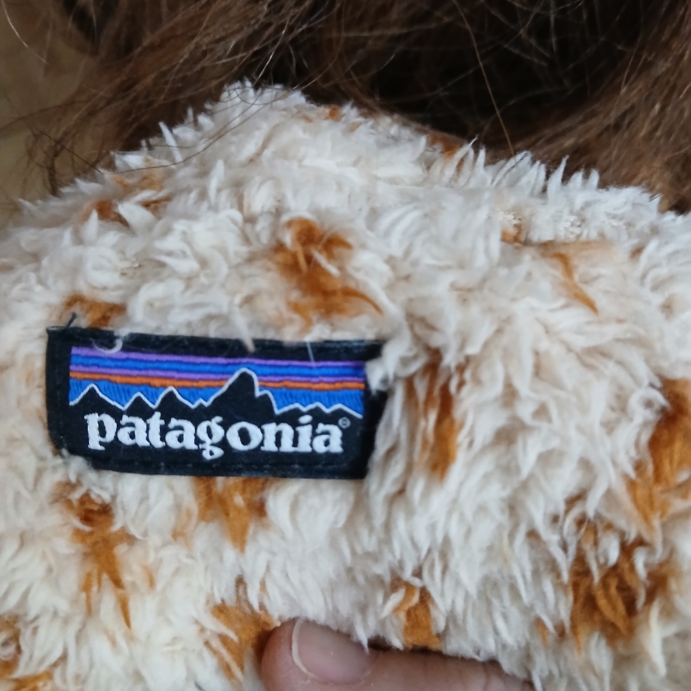 PATAGONIA Baby Furry Friends Fleece HatCream Brown Size 18-24 Months Spotted - Picture 4 of 7